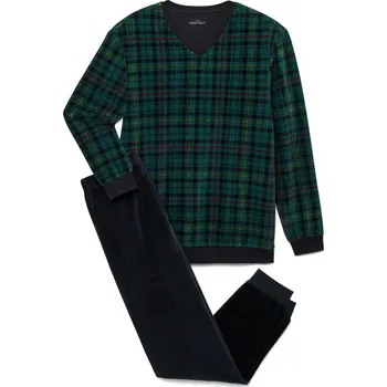 Dámské pyžamo 719343 - Tchibo - Pyžamová souprava z plyšového úpletu - pro muže - vel. XXL 60/62 - barva: černá