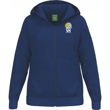 Dámská mikina ERIMA MIKINA NA ZIP S KAPUCÍ 152 VK KARLOVARSKO DÁMSKÁ - Tmavě modrá - velikost 42