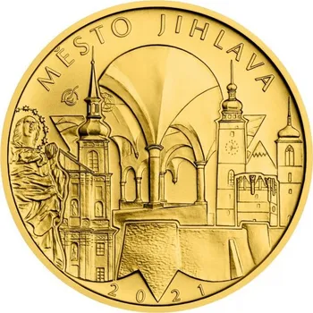 2021 - Zlatá pamětní mince Jihlava - Městské památkové rezervace - Standard