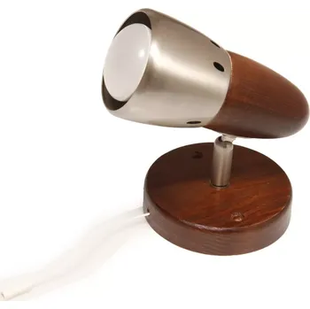 Bodové svítidlo ARGUS 50035/VT reflektorové svítidlo dřevěné - nástěník s vypínačem matný chrom (MCR) tmavé (TM) (50035/VT reflektorové svítidlo dřevěné - nástěník s vypínačem matný chrom (MCR) tmavé (TM))