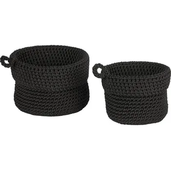 Úložný box Butlers STORE IT Sada úložných košíků 2 ks - černá