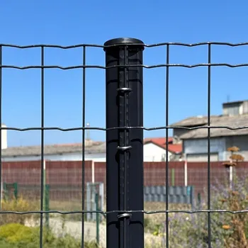 Plotový sloupek Plotový sloupek CLIP poplastovaný 3000 mm s montážním nosem | kruhový profil Ø 48 mm | RAL 7016