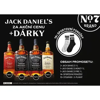 Whisky Jack Daniel's Jack Daniel's set 4x 1l + ponožky