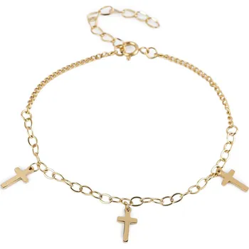 Náramek Náramek z nerezové oceli křížek Varianta: 2 zlatá, Balení: 1 ks