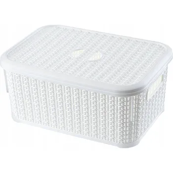 Úložný box Krabice s víkem bílá