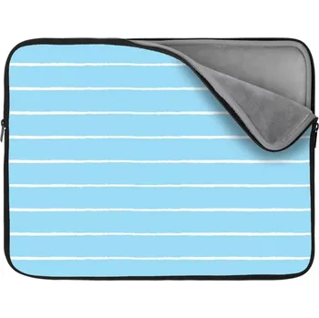 pouzdro na notebook Sablio Obal na notebook Bílé linky na modré - 17"