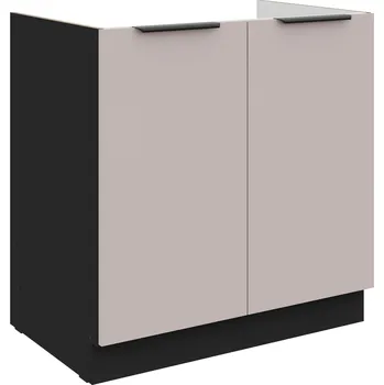Kuchyňská linka Dolní skřínka ARONA - 80 ZL 2F BB, Černá mat/Kašmír