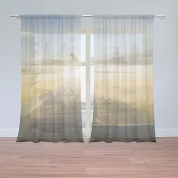 Záclona Sablio Záclony Křídlo letadla nad mraky: 2ks 150x250cm
