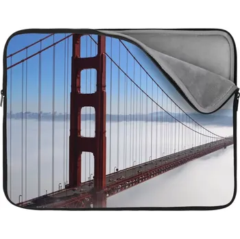 pouzdro na notebook Sablio Obal na notebook Golden Gate v mlze - 17"