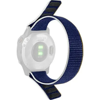 Řemínek na hodinky Nylonový řemínek Ricardo 26mm (pro Garmin Fenix 7X/6X/5X aj.), modrý V1, provlékací