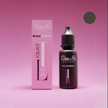 Barva na řasy a obočí Pimp my Brows Tekutá Barva na obočí a pro Airbrush Liquid Tint 15ml 04 Střední B