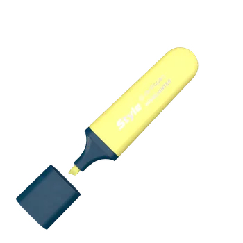 Zvýrazňovač CENTROPEN 6252 Style Pastel (klínový hrot 1-4,6 mm) - žlutá