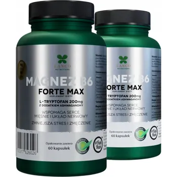 LANCO Hořčík B6 Forte Max L-tryptofan 200 mg Ashwagandha 60 kapslí