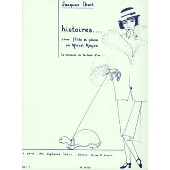 Jacques Ibert: La Meneuse de Tortues d'Or (noty na příčnou flétnu, klavír)