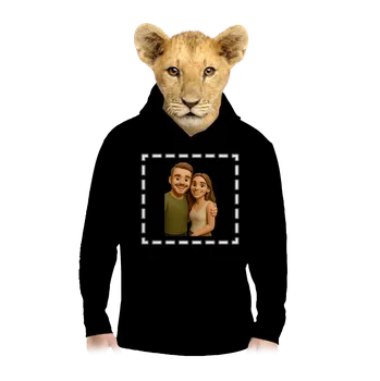 Chlapecká mikina Bastard 3D plastelína z vlastní fotky dětská mikina klokanka Black