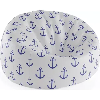 Sedací pytel Sablio Sedací vak Cocoon Modré kotvy - 75 x 45 x 35 cm