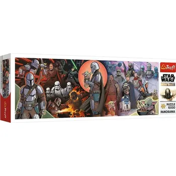 Puzzle Trefl Star Wars Puzzle 1000 prvků panorama Dobrodružství Mandaloriana