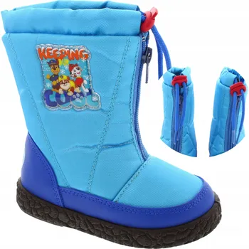 Dívčí zimní obuv DĚTSKÉ SNĚHULE Tlapková patrola, VELIKOST 23, ZIMNÍ BOTY NA ZIP, ZATEPLENÉ