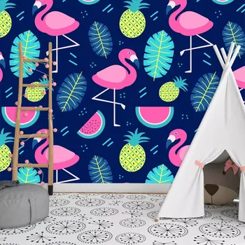 Tapeta Sablio Tapeta Růžoví plameňáci - 125x75 cm