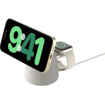 Belkin BOOST CHARGE™ PRO Qi2 2v1 Nabíjecí stojánek pro iPhone/Apple Watch/AirPods, písečná + Doprava ZDARMA