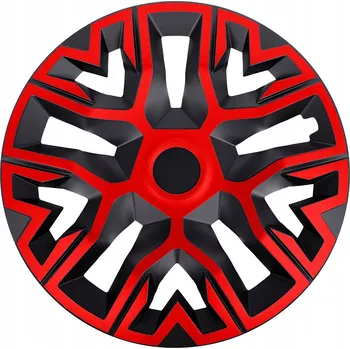 Poklice na kolo Puklice THE BEST 16" červeno-černé pro Toyota, Volkswagen, Volvo, 4 ks