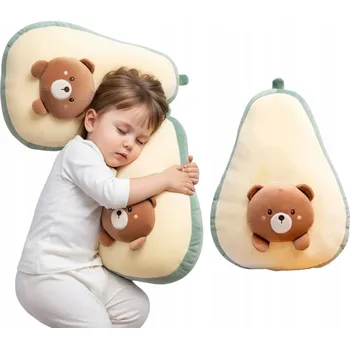 plyšák Medvídek s Avokádem Plyšák K Mazlení Polštář Pro Děti