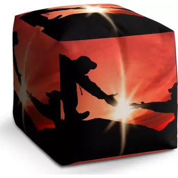 Taburet Sablio Taburet Cube Horolezci: 40x40x40 cm