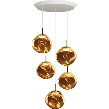 Tom Dixon LED závěsné světlo Melt mini round, zlatá barva, 5 žárovek. zlatý 5 x 6 W LED - Doprava zdarma