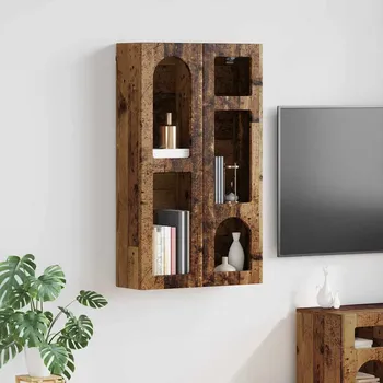 Příborník do zásuvky vidaXL Závěsná skříňka Staré dřevo 59 x 20 x 100 cm kompozitní dřevo