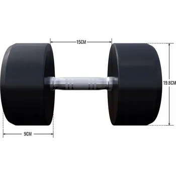 Potažené/pogumované jednoruční činky Gorilla Sports 1x 30 kg