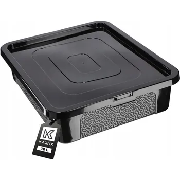 Úložný box Plastový box s víkem Kadax Multibox 10 l černý