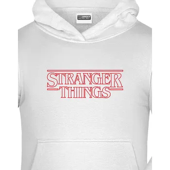 Dívčí mikina Dětská mikina Stranger Things, Barva Bílá, Velikost 110-116, Canvas Dětská mikina Bezvatriko.cz 0607 - 1xS