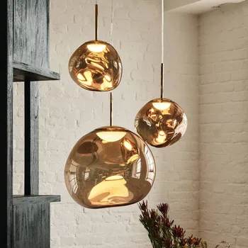 Tom Dixon závěsné světlo Melt, Ø 28 cm, bronzová barva, objímka bronzový 1 x 15 WLED - Doprava zdarma