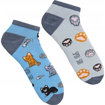 Pánské ponožky Kotníkové Ponožky s kočkami - Spox Sox - vel. 40-43