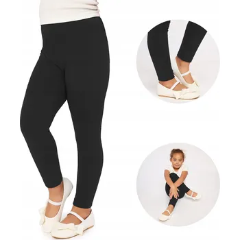 Dívčí legíny Dětské legíny dlouhé klasické viskóza černé velikost 122