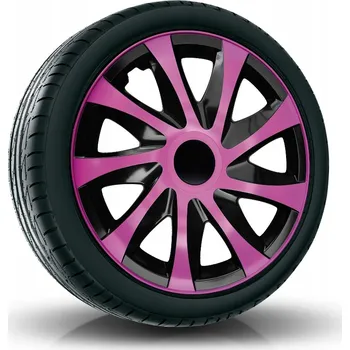 Poklice na kolo Puklice DRACO 16" růžovo-černé pro Alfa Romeo, Audi, BMW, 4 ks