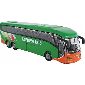 autíčko Městský Autobus Kovový Express Bus S Pohonem Se Světelnými/Zvukovými Efekty