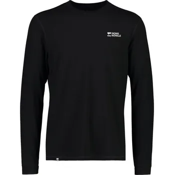Pánské oblečení triko Mons Royale Cascade merino Base layer long sleeve black XXXL