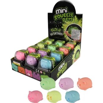 Antistresový míček zvířátko svítící ve tmě mačkací | 224228