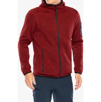 Pánská větrovka Fleecová bunda CMP Borgis Fix Hood Jacket - ferrari/nero 54 (XXL)