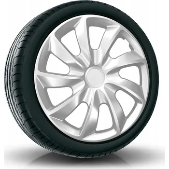 Poklice na kolo Puklice QUAD 17" stříbrné pro Chevrolet, Citroen, Dacia, 4 ks