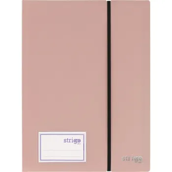 Prezentační album, pořadač na nabídky Strigo A4, 20 kapes, gumička, tlumená růžová