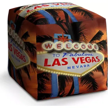 Taburet Sablio Taburet Cube Fabulous Las Vegas: 40x40x40 cm