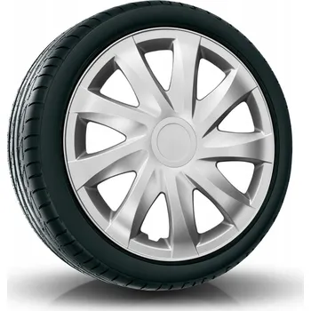 Poklice na kolo Puklice DRACO 15” stříbrné pro Kia, Mazda, Mercedes, 4 ks