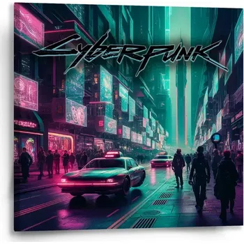 Obraz Sablio Obraz Cyberpunk 2077 Město - 50x50 cm