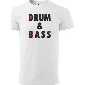 Pánské tričko Sablio Tričko s potiskem Drum & Bass - bílé S