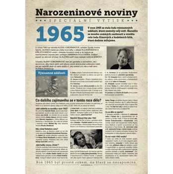 Narozeninové noviny 1965 s vlastním textem a fotografií S fotografií a textem