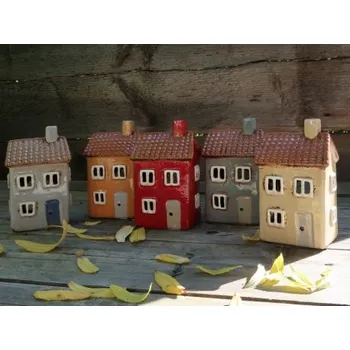 Lucerna Svícen domeček č. 166, Barva Červená č. 3