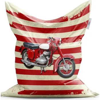 Sedací pytel Sablio Sedací vak Jawa panelka Pruhy - 200x140 cm