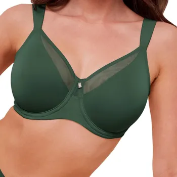 Podprsenka Triumph podprsenka s polovyztuženými košíčky zelená velikost 90D